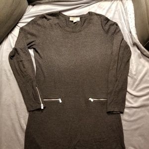 Michael Kors charcoal gray sweater dress